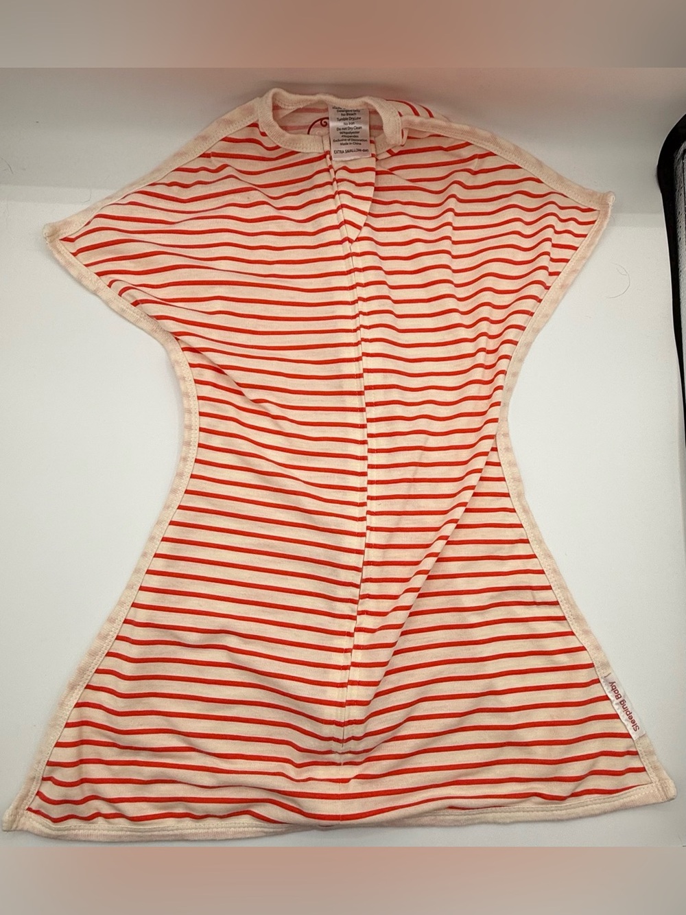 Zipadee-Zip Transition Swaddle, XS 3-6 Months, Stripes Strawberry/Cream